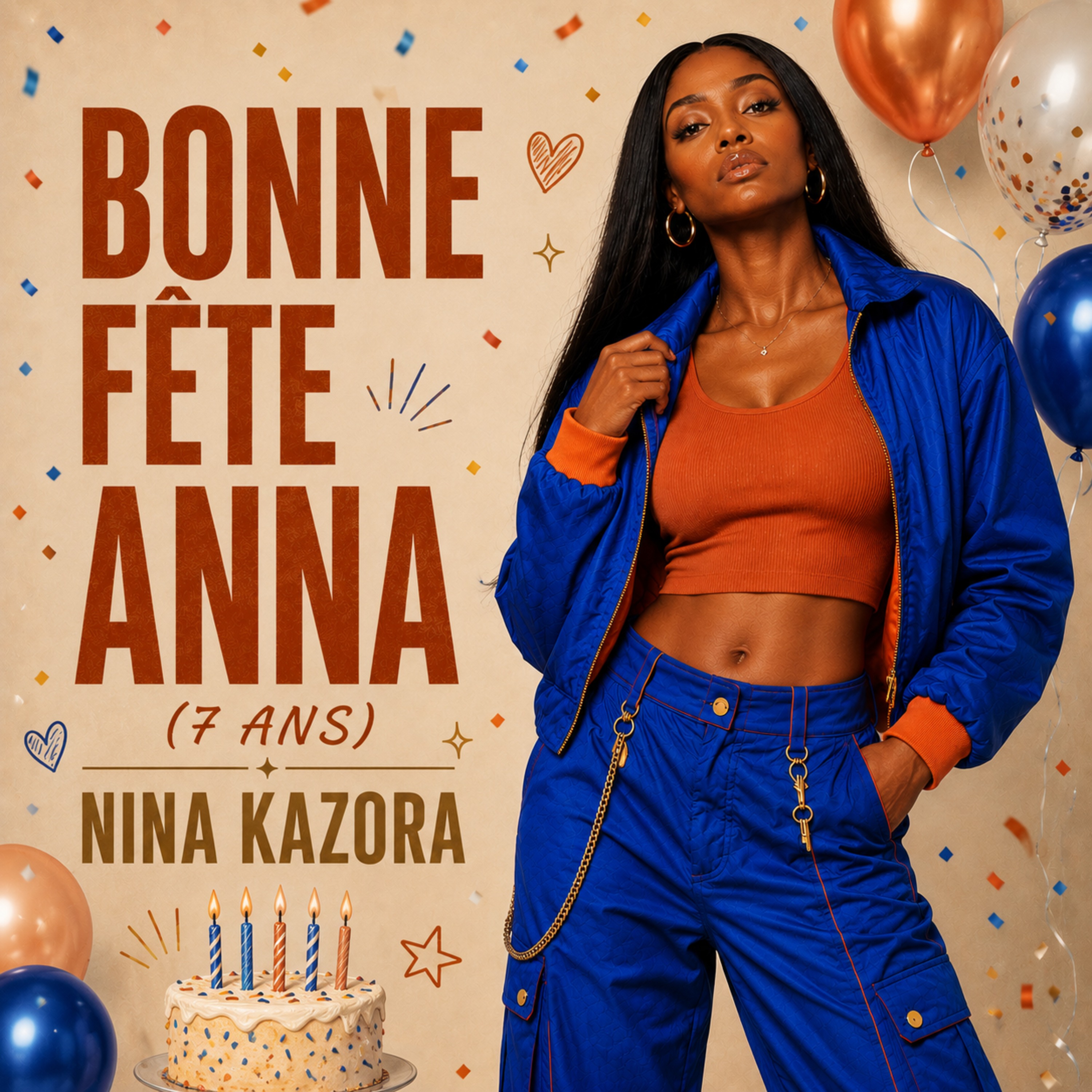 Bonne fête Anna (7 ans) (Thème Six / Seven) cover art