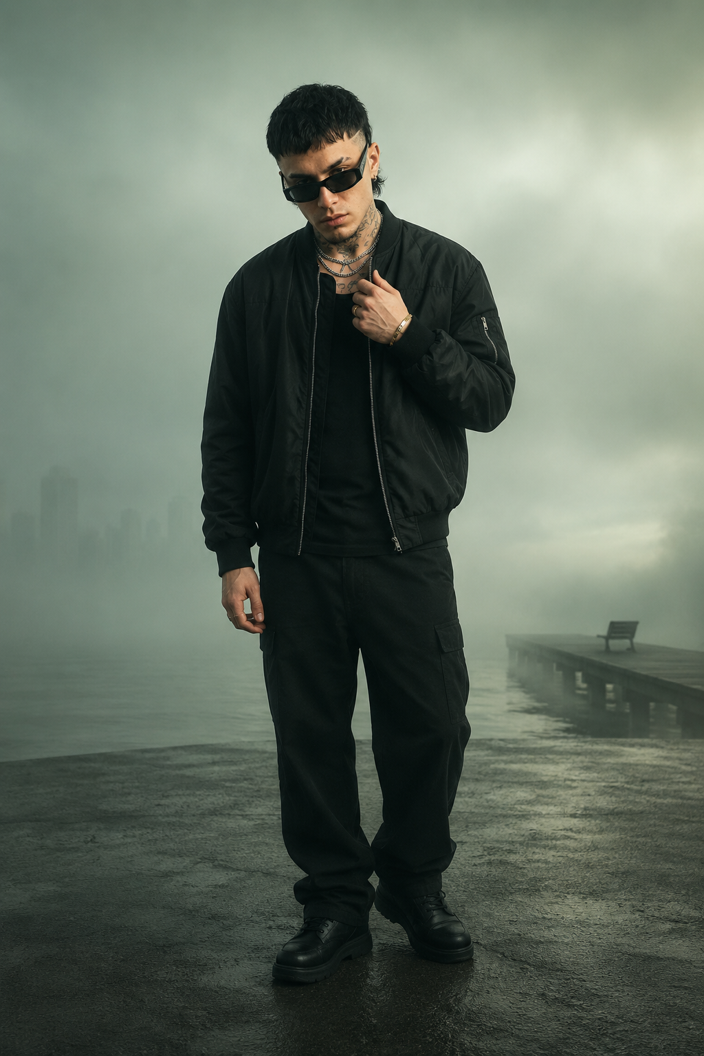 Silas Reeve on a waterfront rooftop